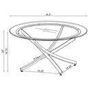 Brooke 3-piece Round Coffee and End Table Set Chrome