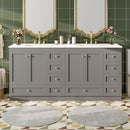 Shaker Free Standing Bathroom Vanity Cabinet & Sink, Soft Close Drawers, Soft Close Doors by HouseOfZazla