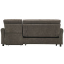 2-in-1 Sofa 82' Three-Seater with Sofa Bed and Reversible Recliner, Dark Grey Chenille