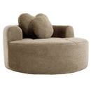 Round Sofa Bed with Memory Foam Sectional Couch for Living Room by HouseOfZazla