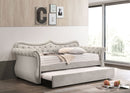 Adkins Twin Daybed With Trundle - Beige by HouseOfZazla