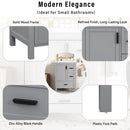 Bathroom Vanity With Sink, Soft Close Door, Double Layer Door Shelf And 3 Drawers - Gray by HouseOfZazla