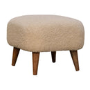 Square Footstool - Cream by HouseOfZazla