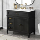 Bathroom Vanity With Sink, Freestanding Cabinet & Drawers