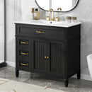 Bathroom Vanity With Sink, 2 Doors 2 Drawers, Freestanding Design by HouseOfZazla