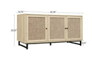 3 Door Cabinet, Sideboard Accent Cabinet, Storage Cabinet for Living Room, Hallway Entryway Kitchen