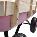 Outdoor All Terrain Garden Wagon with Wooden Railings and Pneumatic Tires by HouseOfZazla