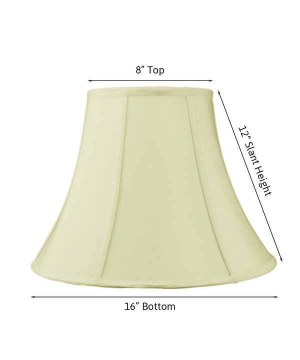 16"W x 12"H Egg Shell Shantung Bell Lampshade, photo 2 of 6