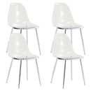 Modern Minimalist Transparent Dining Chair - 6-Piece Set