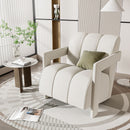 Modern Minimalist Leisure Armchair With L Shaped Armrests