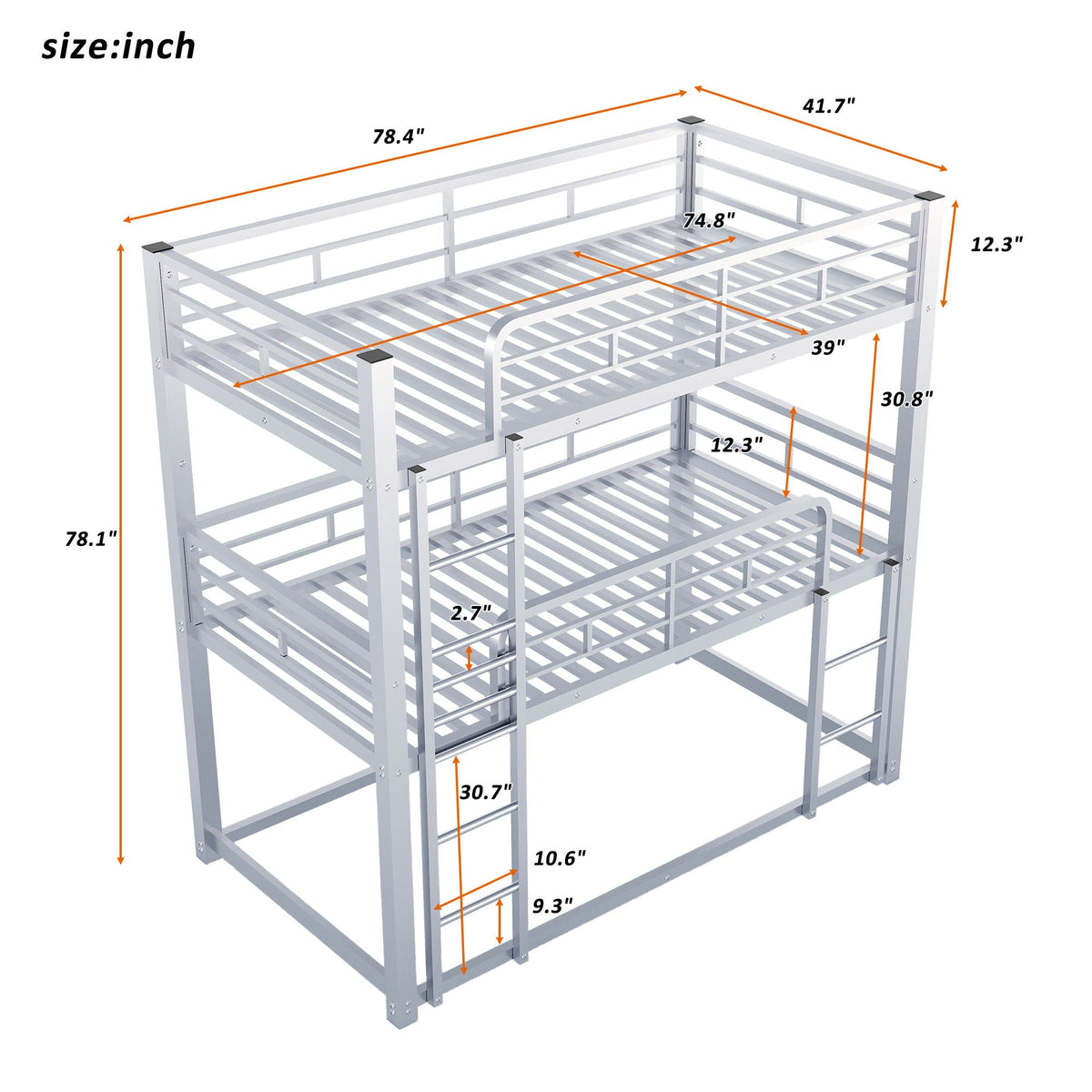 Triple Bunk Bed With Sturdy Construction And Space Saving Design, photo 16 of 16