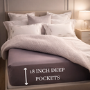 GroundLuxe Fitted 18-inch Deep Pocket US-Sewn Grounding Sheet (Organic Cotton) by GroundLuxe