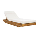 Modern Acacia Wood Outdoor Chaise Lounge by HouseOfZazla