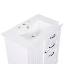 30" Bathroom Vanity With Sink, 3 Drawers, Adjustable Feet by HouseOfZazla
