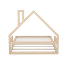 Elegant Floor Bed With House Shaped Headboard by Unique Piece Furniture