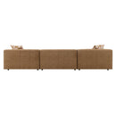 Zoey - Modular - RF Arm Chair With Pillow - Chocolate Suede
