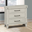 3 Drawer Elegant Nightstand - White by HouseOfZazla