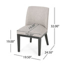 Modern Dining Chair With Durable Fabric Upholstery And Sturdy Wooden Frame (Set of 2) by HouseOfZazla