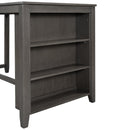 5 Pieces Counter Height Rustic Farmhouse Dining Room Wooden Bar Table Set with 4 stools, Gray