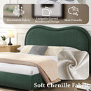 Upholstered Platform Bed Frame With Curved Headboard by HouseOfZazla