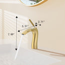 Contemporary Single Handle Lavatory Basin Sink Faucet Brass