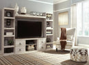 Willowton - 4-Piece Entertainment Center - Whitewash by Unique Piece Furniture
