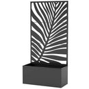 Outdoor Raised Garden Bed with Privacy Screen and Metal Planter Box by HouseOfZazla