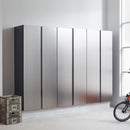 Nova Series - Garage Cabinet Set D, 3 Piece, Soft Closing, Wall Mounted - Metallic Gray by HouseOfZazla