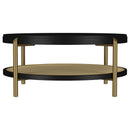 Benson - Round Table With Storage Shelf by HouseOfZazla