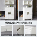 31'Multi-Functional Shoe Cabinet with Wall Cabinet, Narrow Shoe Rack Storage Organizer with 2 Flip Drawers Versatile Side Cabinet for Hallway, Bedroom, Apartment, White