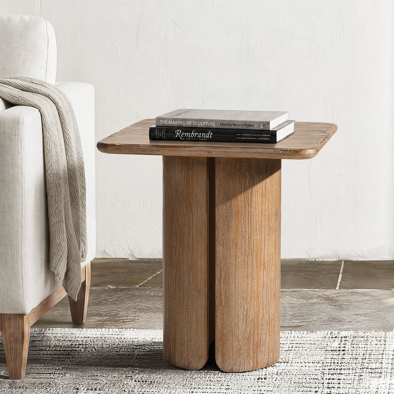 Sonoma - Square Pedestal Side Table - Antique Brown, photo 13 of 13