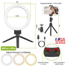9" Dimmable LED Ring Light w/ Tripod Phone Selfie Camera Studio Photo Video Makeup Lamp