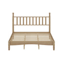 Queen Size Wood Platform Bed with Gourd Shaped Headboard