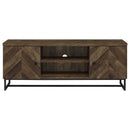 Chase - 2 Door Console With Herringbone Design - Oak