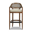 Americana - Mid-Century Modern Cane Back Counter Stool by HouseOfZazla