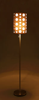 62"H GREY/WHITE RETRO FLOOR LAMP