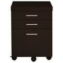 Ulloa - L Shape Desk With Mobile File Cabinet - Cappuccino by HouseOfZazla