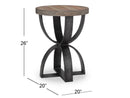 Bowden - Round Accent Table - Rustic Honey