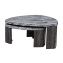 Triangle Nesting Coffee Table Set (Set of 2) - Gray by HouseOfZazla