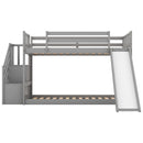Bunk Bed With Convertible Slide And Stairway