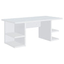 Hannah - 4 Shelf Writing Desk With Open Shelving - White by HouseOfZazla