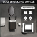 Modern Bathroom Vanity With Ceramic Basin, Wall Mounted Floating Sink Combo, Storage Cabinet by HouseOfZazla