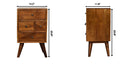 4 Drawer Multi Bedside Table - Chestnut by HouseOfZazla
