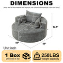 Single Sofa, Sleeper Chair For Living Room - Gray by HouseOfZazla
