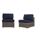 Seating Set With Cushions Handcrafted Wicker Design by HouseOfZazla