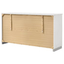 Dulcey - 6 Drawer Dresser With Accents, Bedroom Storage - Gloss White by HouseOfZazla