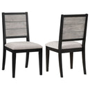 Dutchie - Upholstered Dining Side Chair (Set of 2) - Black by HouseOfZazla