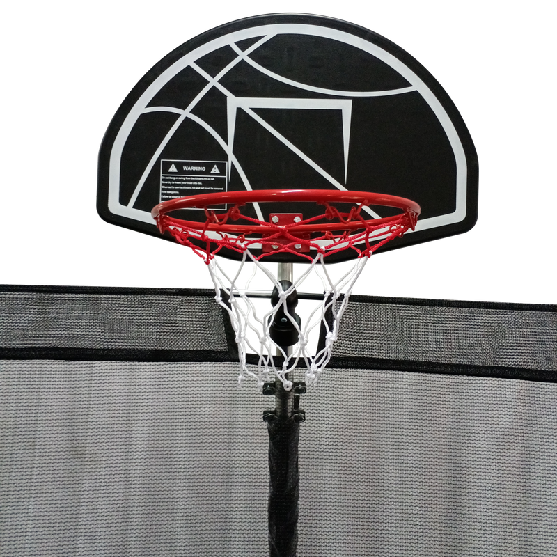 16FT Trampoline with Basketball Hoop - Recreational Trampolines with Ladder, Shoe Bag and Galvanized Anti-Rust Coating