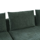 Modern L Shaped Sectional Sofa With Upholstery And Wooden Storage by HouseOfZazla