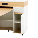 Extendable Dining Table With Folding Top, Rolling Kitchen Island With Drawers And Power Outlet by HouseOfZazla